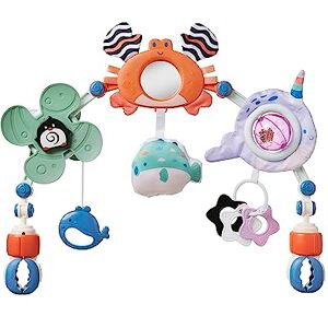 Nuby Ocean Friends Pram Toy Arch Easy to Use Interactive Baby Toys Suitable from Birth Nuby Ocean Friends Pram Toy Arch Easy to Use Interactive Baby Toys Suitable from Birth