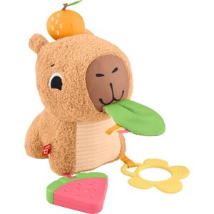 Fisher-Price Baby Sensory Toy Snuggly Snacky Capybara Plush with Newborn Teether & Rattle Activities for Infants Ages 3+ Months, HYR54 Fisher-Price Baby Sensory Toy Snuggly Snacky Capybara Plush with Newborn Teether & Rattle Activities for Infants Ages 3+ Months, HYR54