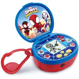 VTech Spidey and His Amazing Friends: Spidey On-The-Go, Official Spidey Toy with 5 Interactive Games & Bag Attachment, Shapes, Numbers & Patterns, For Kids Aged 3, 4, 5+ Years, English Version VTech Spidey and His Amazing Friends: Spidey On-The-Go, Official Spidey Toy with 5 Interactive Games & Bag Attachment, Shapes, Numbers & Patterns, For Kids Aged 3, 4, 5+ Years, English Version