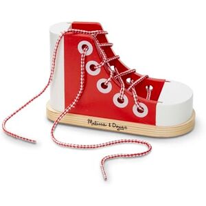 Melissa & Doug Wooden Lacing Shoe – High-Top Sneaker with Extra-Long Lace – Interactive Fine Motor Skills, Problem Solving Developmental Toy for Kids Age 3+ Melissa & Doug Wooden Lacing Shoe – High-Top Sneaker with Extra-Long Lace – Interactive Fine Motor Skills, Problem Solving Developmental Toy for Kids Age 3+