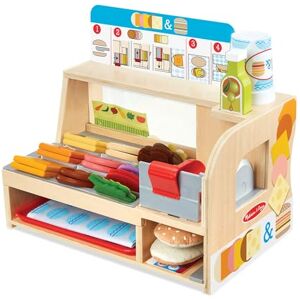 Melissa & Doug Slice & Stack Wooden Sandwich Counter Toy Shop for Kids, Pretend Play Set Age 3+ FSC Certified Melissa & Doug Slice & Stack Wooden Sandwich Counter Toy Shop for Kids, Pretend Play Set Age 3+ FSC Certified