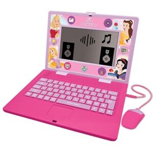 Lexibook , Disney Princess, Bilingual and Educational Laptop SPANISH/ENGLISH, Toy for Children, 170 Activities to Learn, Play Games and Music, Large Screen, Pink, JC599DPi2LXB Lexibook , Disney Princess, Bilingual and Educational Laptop SPANISH/ENGLISH, Toy for Children, 170 Activities to Learn, Play Games and Music, Large Screen, Pink, JC599DPi2LXB