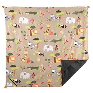 LittleLife Portable Travel Play Mat Waterproof Playmat for Babies and Toddlers with Peg Points and Sand Pockets, Ideal for Beach Days, Picnics and Camping Holidays, 1.5m x 1.5m, Safari Animal Theme LittleLife Portable Travel Play Mat Waterproof Playmat for Babies and Toddlers with Peg Points and Sand Pockets, Ideal for Beach Days, Picnics and Camping Holidays, 1.5m x 1.5m, Safari Animal Theme
