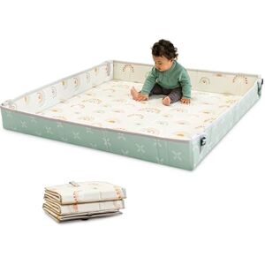 INFANTINO Foldable Soft Foam Play Mat, Baby Play Mat for Tummy Time & Floor Play, Lightweight, Easy to Store, Wipeable, Rainbows INFANTINO Foldable Soft Foam Play Mat, Baby Play Mat for Tummy Time & Floor Play, Lightweight, Easy to Store, Wipeable, Rainbows