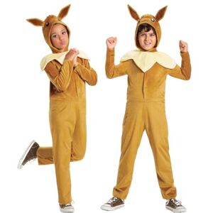 Disguise Pokémon Eevee Jumpsuit for Kids, Officially Licensed by , Eevee Dress Up for Kids, Features Dimensional Hood with Adorable Character Details, Super Soft Material, for 4-6, 7-8, 10-12 years Disguise Pokémon Eevee Jumpsuit for Kids, Officially Licensed by , Eevee Dress Up for Kids, Features Dimensional Hood with Adorable Character Details, Super Soft Material, for 4-6, 7-8, 10-12 years
