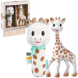 Sophie la girafe Sophiesticated Original Teether with Soft Rattle Pouet Gift Set, 100% Natural Rubber Baby Teething Toy, Baby Gift Box Set with Gift Bag and Card Sophie la girafe Sophiesticated Original Teether with Soft Rattle Pouet Gift Set, 100% Natural Rubber Baby Teething Toy, Baby Gift Box Set with Gift Bag and Card