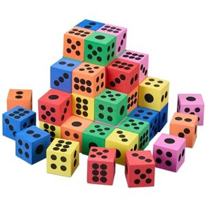 Relaxdays , Set of 48, HxWxD: 4 x 4 x 4 cm, Toy Dice, Nursery, Preschool & School, Soft Foam Cube, Colourful, 6.5 cm Relaxdays , Set of 48, HxWxD: 4 x 4 x 4 cm, Toy Dice, Nursery, Preschool & School, Soft Foam Cube, Colourful, 6.5 cm