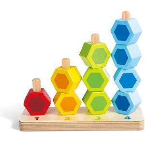 Hape Counting Stacker Colourful Educational Wooden Toy Hape Counting Stacker Colourful Educational Wooden Toy