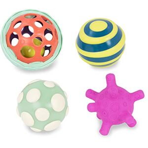 B. toys – 4 Sensory Balls – Baby Toys – Developmental Play – Rubber Balls with Textures, Sounds, Lights – Ball – a – baloos – 6+ Months B. toys – 4 Sensory Balls – Baby Toys – Developmental Play – Rubber Balls with Textures, Sounds, Lights – Ball – a – baloos – 6+ Months