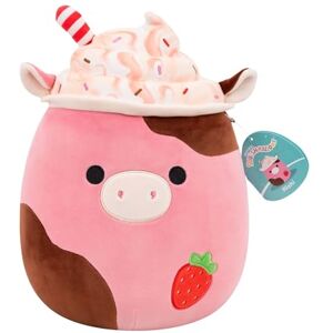 Squishmallows Original 12-Inch Rishi the Strawberry Milkshake Cow Collectable Cute Plush Toy, Cuddly Toys for Children, Soft Toys, Cute Teddies Suitable for Girls and Boys Ages 3 Squishmallows Original 12-Inch Rishi the Strawberry Milkshake Cow Collectable Cute Plush Toy, Cuddly Toys for Children, Soft Toys, Cute Teddies Suitable for Girls and Boys Ages 3