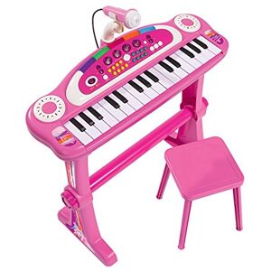 Simba Girl's Piano, Stool & Stand Toy Keyboard Functions Include Record & Playback, Animal Sounds & Light Effects Includes 23cm Stool and 55cm Stand Ages 3+ Simba Girl's Piano, Stool & Stand Toy Keyboard Functions Include Record & Playback, Animal Sounds & Light Effects Includes 23cm Stool and 55cm Stand Ages 3+