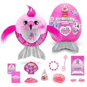 Rainbocorns Mermaidcorn Series 7 Jewel the Flamingo Collectible Plush Mermaid Surprises, Cuddle Plush Stuffed Animal, Stickers (Flamingo) Rainbocorns Mermaidcorn Series 7 Jewel the Flamingo Collectible Plush Mermaid Surprises, Cuddle Plush Stuffed Animal, Stickers (Flamingo)