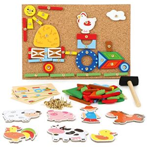 Small Foot 10228 Hammer game "Farm" made of wood, cork floor with motives of the farm for hammering, from 6 years on Small Foot 10228 Hammer game "Farm" made of wood, cork floor with motives of the farm for hammering, from 6 years on