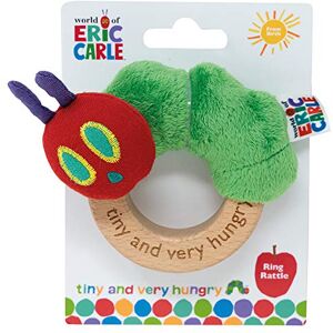 Rainbow Designs Very Hungry Caterpillar Ring Rattle Endearing Baby Teething Toy, Iconic Story from Eric Carle Sustainable Wood and Plush Fabric Rainbow Designs Very Hungry Caterpillar Ring Rattle Endearing Baby Teething Toy, Iconic Story from Eric Carle Sustainable Wood and Plush Fabric