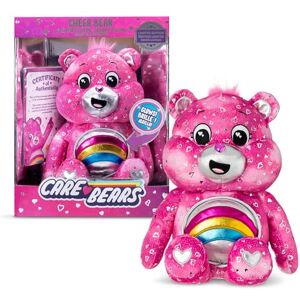 Basic Fun Care Bears Cheer Bear Collector Edition: 35cm Care Bears Plush Toy with Light-Up Shiny Belly Badge, Heart-Patterned Fur, Perfect for Collectors & Snuggles : Amazon.co.uk: Toys & Games Basic Fun Care Bears Cheer Bear Collector Edition: 35cm Care Bears Plush Toy with Light-Up Shiny Belly Badge, Heart-Patterned Fur, Perfect for Collectors & Snuggles : Amazon.co.uk: Toys & Games