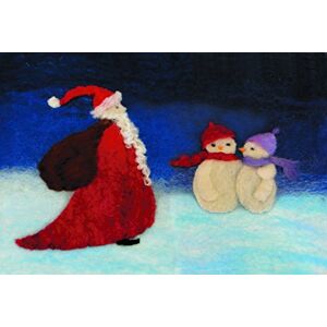 Art Felt Artfelt Christmas picture felt kit, a carefully designed craft kit to make 4 felted Christmas pictures for mounting as cards