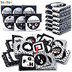teytoy Black and White Baby Books Toys My First Soft Sensory Book, Nontoxic Fabric High Contrast Cloth Crinkle for Infants Boys and Girls Early Educational Toys Perfect for Baby Shower -Pack of 6 teytoy Black and White Baby Books Toys My First Soft Sensory Book, Nontoxic Fabric High Contrast Cloth Crinkle for Infants Boys and Girls Early Educational Toys Perfect for Baby Shower -Pack of 6