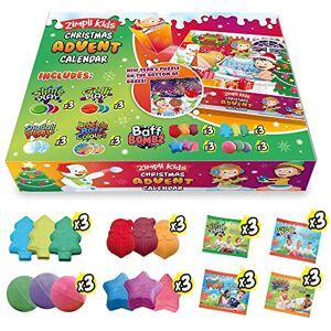 Zimpli Kids ZIMPLI Christmas Advent Calendar, 24 Gifts, 12 x Bath Bombs, 3 x Slime, 3 x Gelli, 3 x Sno, 3 x Crackle, Xmas Countdown Present for Kids Zimpli Kids ZIMPLI Christmas Advent Calendar, 24 Gifts, 12 x Bath Bombs, 3 x Slime, 3 x Gelli, 3 x Sno, 3 x Crackle, Xmas Countdown Present for Kids