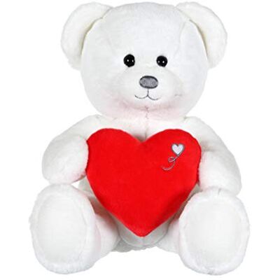 Gipsy 55586 Teddy Bear 22 cm White/Red Gipsy 55586 Teddy Bear 22 cm White/Red