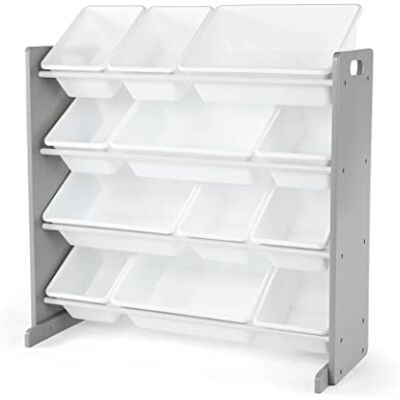 Humble Crew - WO589 - 86x39x80 cm - Grey/White - Bookcase Humble Crew - WO589 - 86x39x80 cm - Grey/White - Bookcase
