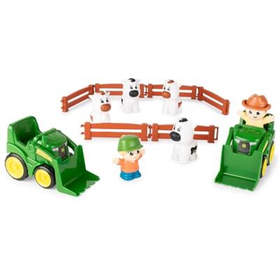 John Deere The Cows Are Out Farm Toy Set Farm Animals 1-3Y Farm Animals for 1-2 Year Olds Tractor Toys, Farm Set, Animal Figures for Toddlers, 14pc John Deere The Cows Are Out Farm Toy Set Farm Animals 1-3Y Farm Animals for 1-2 Year Olds Tractor Toys, Farm Set, Animal Figures for Toddlers, 14pc