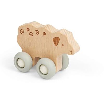 Bigjigs Toys Farm Animal on Wheels (Sheep) Mini Wooden Push Along Animals Pocket Money Gifts For Kids, Party Bag Fillers, Baby & Toddler Toy, Age 12 + Month Olds Bigjigs Toys Farm Animal on Wheels (Sheep) Mini Wooden Push Along Animals Pocket Money Gifts For Kids, Party Bag Fillers, Baby & Toddler Toy, Age 12 + Month Olds