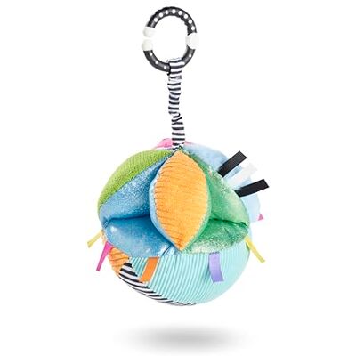Nuby Things with Wings Baby Pram Toy Sensory Colourful Grab Ball with Rattle & Squeaker Easy to Grab Universal Clip Nuby Things with Wings Baby Pram Toy Sensory Colourful Grab Ball with Rattle & Squeaker Easy to Grab Universal Clip