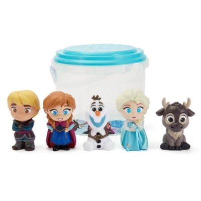 Disney Official Frozen Bath Toy Set, 5 Bath Figures & Bucket Includes Elsa, Anna, Olaf, Kristoff and Sven with bucket and straining lid for bath and paddling pool play. 6m+ Disney Official Frozen Bath Toy Set, 5 Bath Figures & Bucket Includes Elsa, Anna, Olaf, Kristoff and Sven with bucket and straining lid for bath and paddling pool play. 6m+