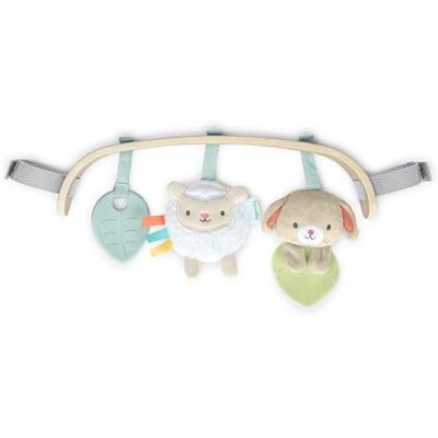 Ingenuity Soothing Essentials Wood Carrier Toy Bar - Montessori-Inspired, 3 Removable Toys Ingenuity Soothing Essentials Wood Carrier Toy Bar - Montessori-Inspired, 3 Removable Toys