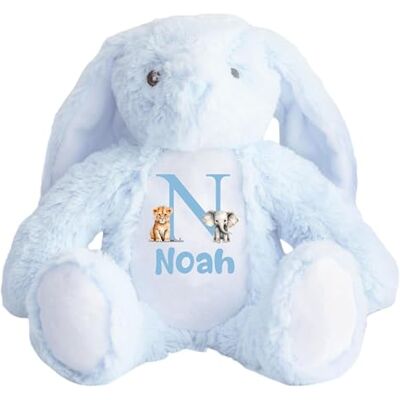 The Baby Box UK Personalised Teddy Bear Baby Boys Girls Bunny Rabbit Unicorn Name Newborn Gift (Blue Rabbit) The Baby Box UK Personalised Teddy Bear Baby Boys Girls Bunny Rabbit Unicorn Name Newborn Gift (Blue Rabbit)