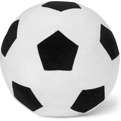 Amazon Basics Football Plush Pillow, Sport Style Stuffed Toy Cushion for Bed or Sofa, Kids Room Decor, Black and White Amazon Basics Football Plush Pillow, Sport Style Stuffed Toy Cushion for Bed or Sofa, Kids Room Decor, Black and White