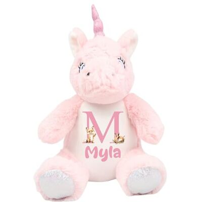 The Baby Box UK Personalised Teddy Bear Baby Boys Girls Bunny Rabbit Unicorn Name Newborn Gift (Pink Unicorn) The Baby Box UK Personalised Teddy Bear Baby Boys Girls Bunny Rabbit Unicorn Name Newborn Gift (Pink Unicorn)