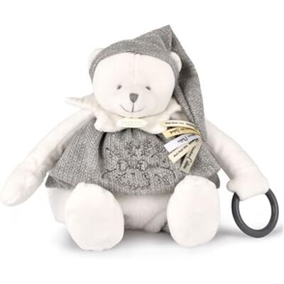 Doudou et Compagnie Soft Toy 25 Years Bear Silver Activity Doll Doudou et Compagnie Soft Toy 25 Years Bear Silver Activity Doll