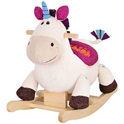 B. toys Unicorn Rocker, Dilly-Dally Wooden Ride-On Plush Toy, Soft Toys B. toys Unicorn Rocker, Dilly-Dally Wooden Ride-On Plush Toy, Soft Toys