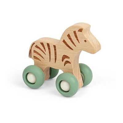 Bigjigs Toys Jungle Animal on Wheels Zebra, Wooden Mini Push Along Toy Wooden Mini Zebra Push Along, Pocket Money Gift for Kids, Party Bag Filler, Age 12+ Months Bigjigs Toys Jungle Animal on Wheels Zebra, Wooden Mini Push Along Toy Wooden Mini Zebra Push Along, Pocket Money Gift for Kids, Party Bag Filler, Age 12+ Months