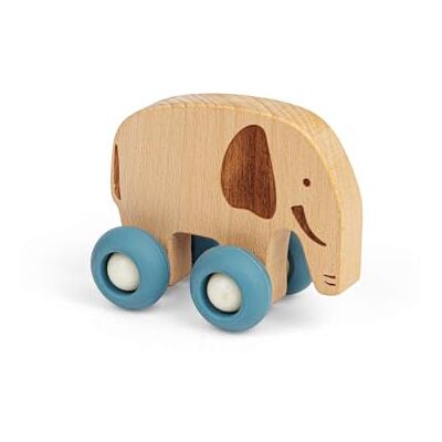 Bigjigs Toys Jungle Animal on Wheels Elephant, Wooden Mini Push Along Toy Wooden Mini Elephant Push Along, Pocket Money Gift for Kids, Party Bag Filler, Age 12+ Months Bigjigs Toys Jungle Animal on Wheels Elephant, Wooden Mini Push Along Toy Wooden Mini Elephant Push Along, Pocket Money Gift for Kids, Party Bag Filler, Age 12+ Months