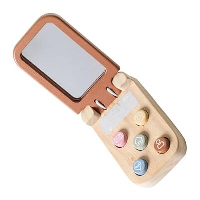 ZWWAAZHF Kids Pretend Play Wooden Cartoon Open Bear Phone Toy Travel Size Safe Early Learning Activity for Children 3+, Compact Design, Interactive Sensory Exploration, Travel-Friendly ZWWAAZHF Kids Pretend Play Wooden Cartoon Open Bear Phone Toy Travel Size Safe Early Learning Activity for Children 3+, Compact Design, Interactive Sensory Exploration, Travel-Friendly