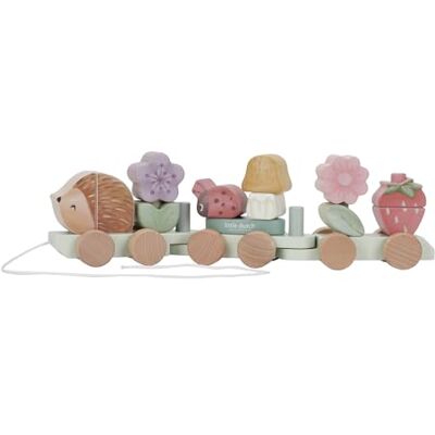 Little Dutch 7335 FSC Wooden Railway Train with Plug-In Shapes Fairy Garden Little Dutch 7335 FSC Wooden Railway Train with Plug-In Shapes Fairy Garden