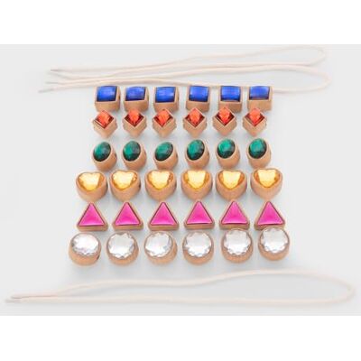 tickit Shape Lacing Jewels – FSC® Wooden Threading Beads Set – Colourful Geometric Fine Motor Toy with Laces for Creative Learning and Sensory Play tickit Shape Lacing Jewels – FSC® Wooden Threading Beads Set – Colourful Geometric Fine Motor Toy with Laces for Creative Learning and Sensory Play