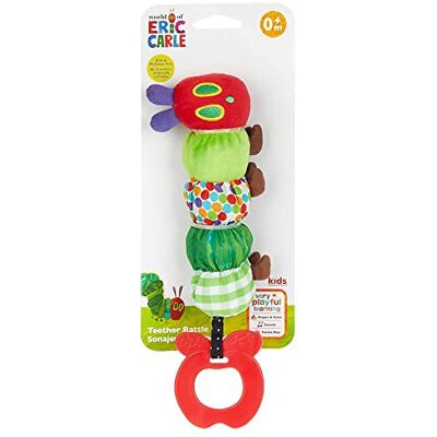 Rainbow Designs Very Hungry Caterpillar Teether Rattle – Soft Baby Sensory Toy with Vibrant Colours Infant Teether Toy Rainbow Designs Very Hungry Caterpillar Teether Rattle – Soft Baby Sensory Toy with Vibrant Colours Infant Teether Toy