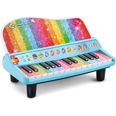 LeapFrog Twinkle Lights Learning Piano, Interactive Toy Piano with 25 Keys & 10 Instrument Buttons, 3 Play Modes, LED Light Up, Suitable for Ages 2, 3, 4+ Years, English Version LeapFrog Twinkle Lights Learning Piano, Interactive Toy Piano with 25 Keys & 10 Instrument Buttons, 3 Play Modes, LED Light Up, Suitable for Ages 2, 3, 4+ Years, English Version