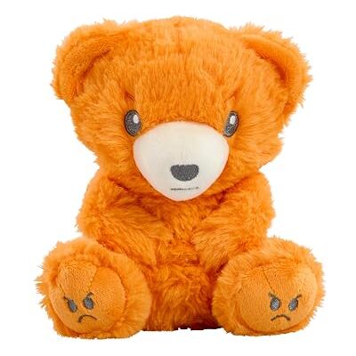 Mood Bears ® Angry Bear (Mini) – Orange Teddy Bear for Kids & Adults, Emotional Support Plush for Managing Frustration & Finding Calm Mood Bears ® Angry Bear (Mini) – Orange Teddy Bear for Kids & Adults, Emotional Support Plush for Managing Frustration & Finding Calm