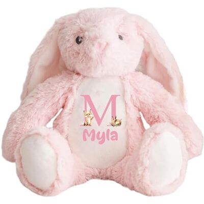 The Baby Box UK Personalised Teddy Bear Baby Boys Girls Bunny Rabbit Unicorn Name Newborn Gift (Pink Rabbit) The Baby Box UK Personalised Teddy Bear Baby Boys Girls Bunny Rabbit Unicorn Name Newborn Gift (Pink Rabbit)