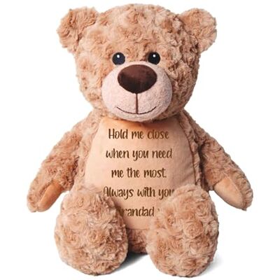 The Lovely Keepsake Company Large Personalised Message Comfort Bear – Light Brown Bereavement Memorial Keepsake Soft & Luxurious Remembrance Memory Teddy Bear Customisable Gift 42cm Tall The Lovely Keepsake Company Large Personalised Message Comfort Bear – Light Brown Bereavement Memorial Keepsake Soft & Luxurious Remembrance Memory Teddy Bear Customisable Gift 42cm Tall
