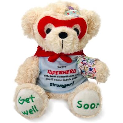 baby comforter Get Well Soon Hero Teddy Bear Plush, 8 Inch Superhero Bear with Broken Arm Recovery gift for men,women, red cape, soft plush, Get Well Soon Gift for Kids Adult, after surgery or hospital Present baby comforter Get Well Soon Hero Teddy Bear Plush, 8 Inch Superhero Bear with Broken Arm Recovery gift for men,women, red cape, soft plush, Get Well Soon Gift for Kids Adult, after surgery or hospital Present