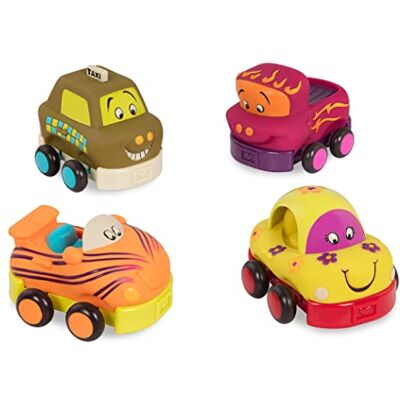 B. toys – Soft Vehicles Pull Back Cars – Durable and Safe Toy Cars for Toddlers, Easy Grip and Play – 12+ months B. toys – Soft Vehicles Pull Back Cars – Durable and Safe Toy Cars for Toddlers, Easy Grip and Play – 12+ months