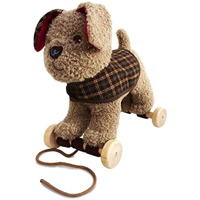 Little Bird Told Me Percy Pup Pull Along Toy for Baby 6+ Months Unisex, 2-in-1 Soft Toy, Removable Wheels, Removable Dog Coat, British Brand Since 2007 Little Bird Told Me Percy Pup Pull Along Toy for Baby 6+ Months Unisex, 2-in-1 Soft Toy, Removable Wheels, Removable Dog Coat, British Brand Since 2007