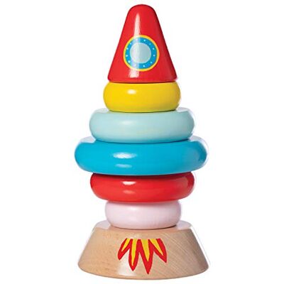 Manhattan Toy Stacker Rocket Baby and Toddler 7 Piece Magnetic Wooden Stacking Toy Set Manhattan Toy Stacker Rocket Baby and Toddler 7 Piece Magnetic Wooden Stacking Toy Set