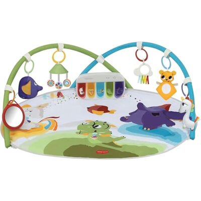 Tiny Love Developmental Gymini, Baby Play Gym with Music, 0+ Months, Baby Play Mat, 20 Activities, Musical Take-Along Toy, Adjustable Arches, Smart and Adjustable Design, Born to Party Tiny Love Developmental Gymini, Baby Play Gym with Music, 0+ Months, Baby Play Mat, 20 Activities, Musical Take-Along Toy, Adjustable Arches, Smart and Adjustable Design, Born to Party