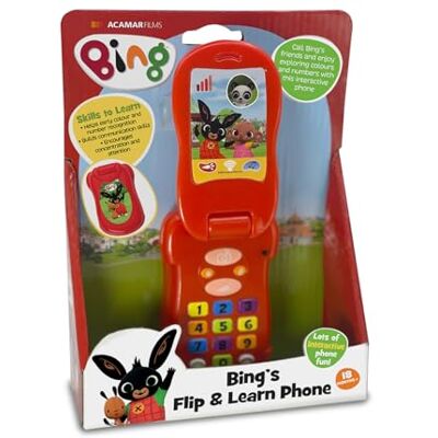 Bing Flip & Learn Phone For Kids Interactive Learning & Child Development, Listening, Coordination, Communication, Colours & Numbers Recognition Features Fun Activities & Sounds, 18 Months+ Bing Flip & Learn Phone For Kids Interactive Learning & Child Development, Listening, Coordination, Communication, Colours & Numbers Recognition Features Fun Activities & Sounds, 18 Months+